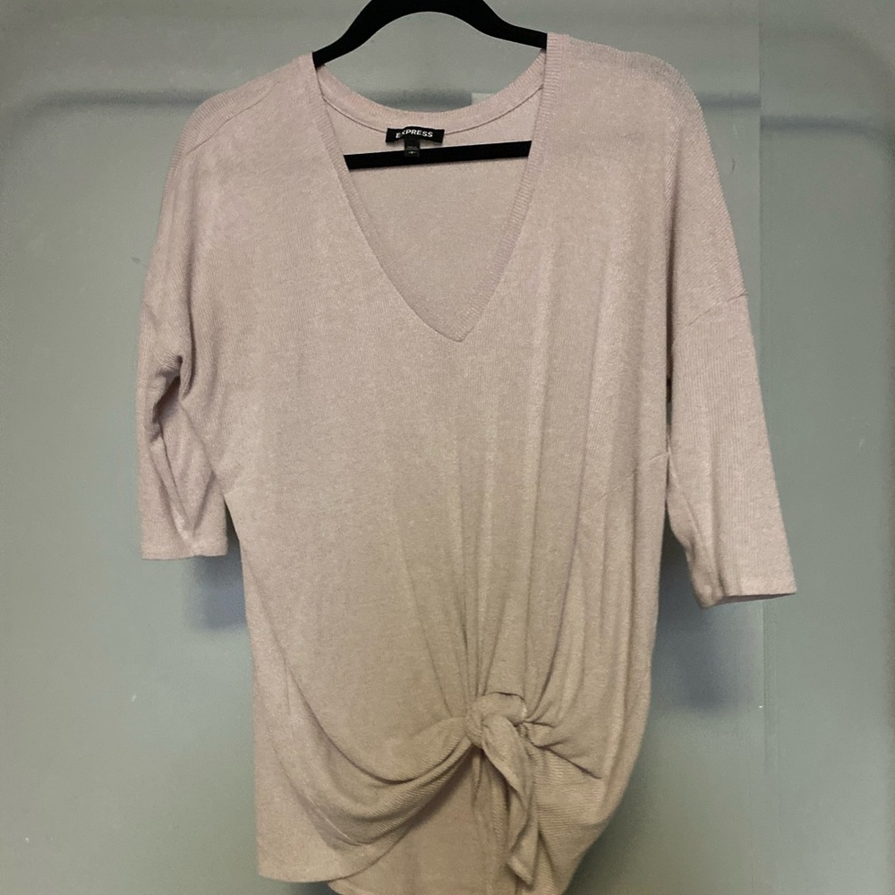 Light purple quarter sleeve blouse